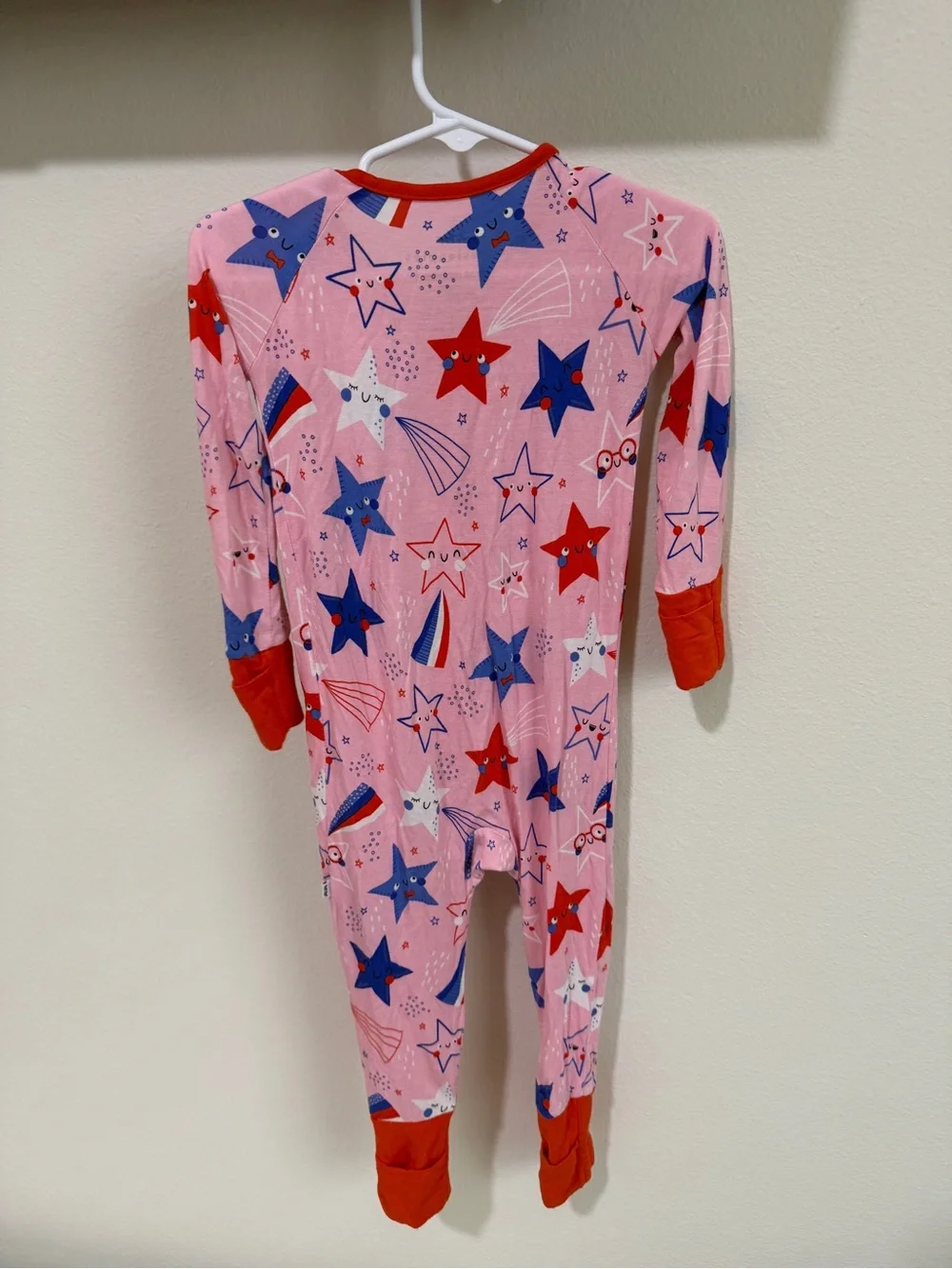 Little Sleepies Pink Star & Shooting Star Footed One-Piece Pajama